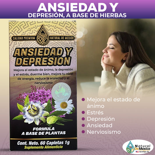 Ansiedad y Depresión – Suplemento Natural para Apoyar el Estado de Ánimo